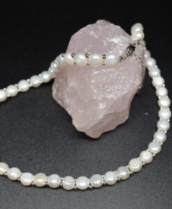 Perlekjede flate hvit