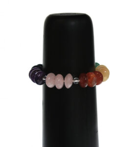 Chakra armbånd med flate kuler