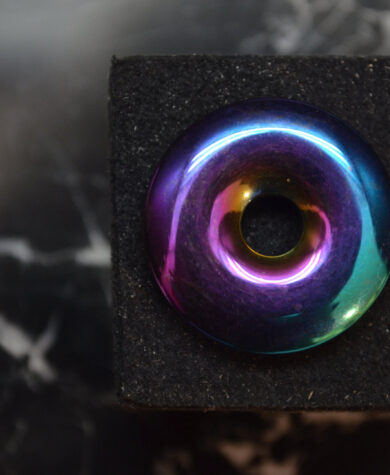 Regnbue donut 3 cm
