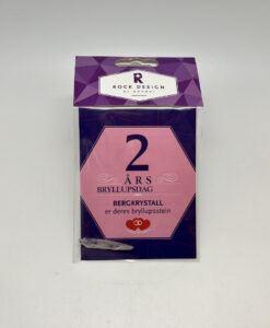 Bryllupsstein 2 år bergkrystall