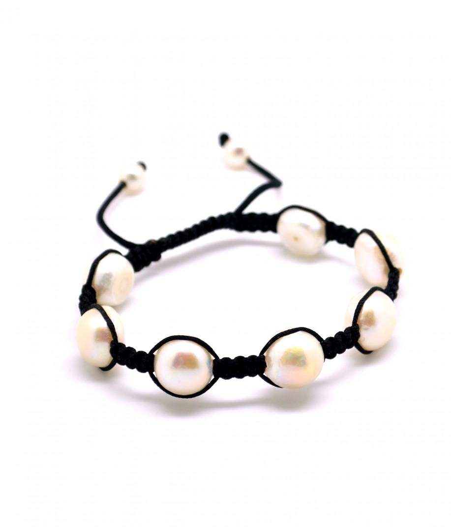Sort armbånd perler