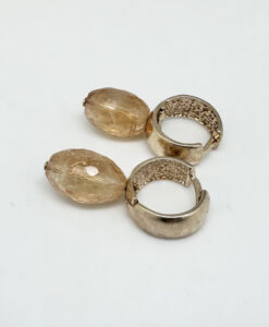 Ørepynt citrin og gull