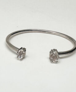 Armbånd med 2 store Herkimer diamanter