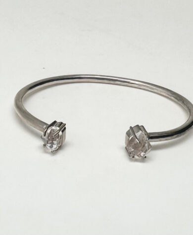Armbånd med 2 store Herkimer diamanter