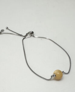 Sølvarmbånd med Rav kule