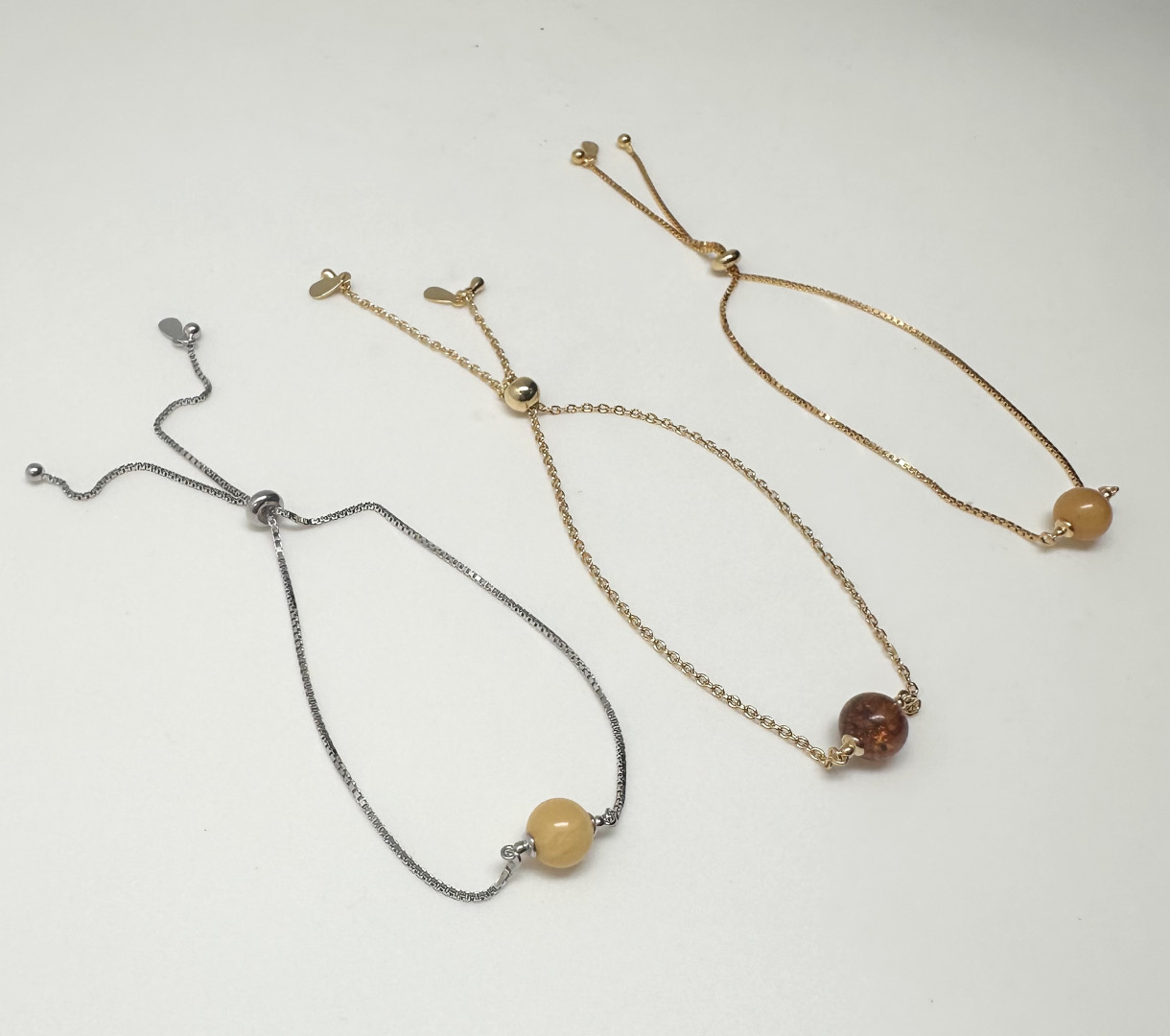 Sølvarmbånd med Rav kule - Bilde 2