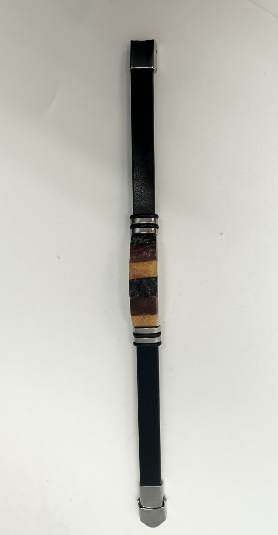 Lærarmbånd med Rav mix - Bilde 3