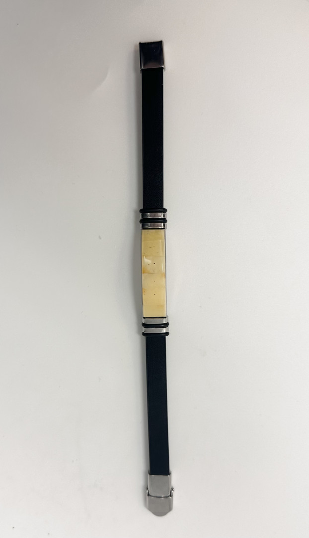 Lærarmbånd med lys gule rav - Bilde 2