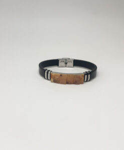 Lærarmbånd med gule rav